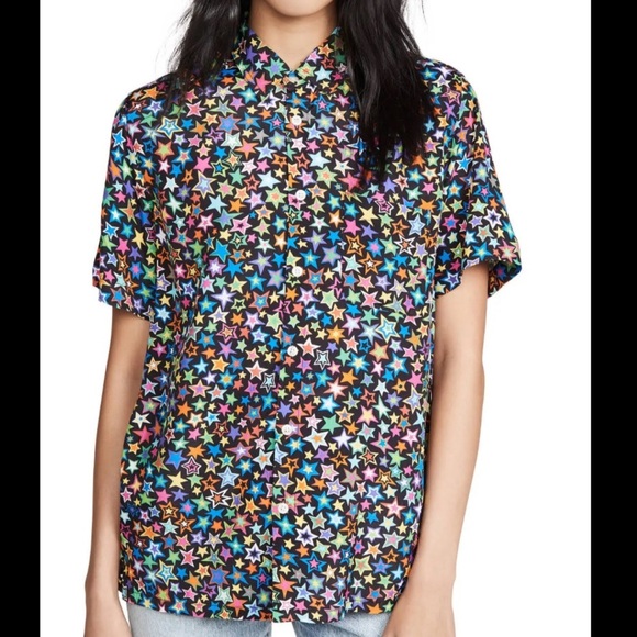 R13 Tops - R13 Black Rainbow Stars Tony Shirt